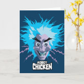 Robot Chicken Scientist Head Graphic Kaart (Gele Bloem)