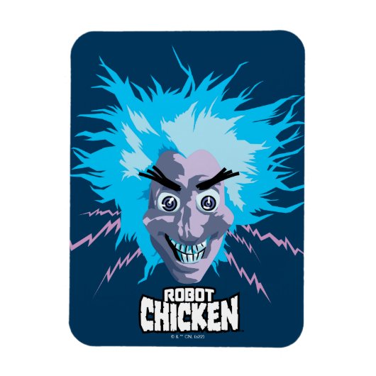 Robot Chicken Scientist Head Graphic Magneet (Verticaal)