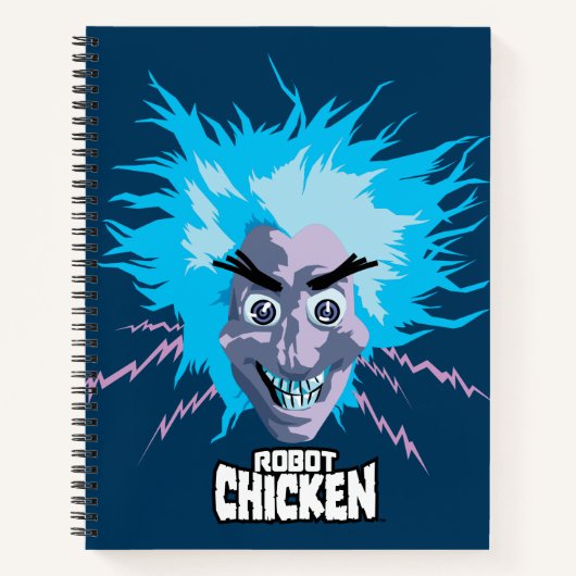 Robot Chicken Scientist Head Graphic Notitieboek (Voorkant)
