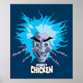 Robot Chicken Scientist Head Graphic Poster (Voorkant)