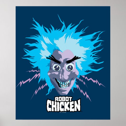 Robot Chicken Scientist Head Graphic Poster (Voorkant)