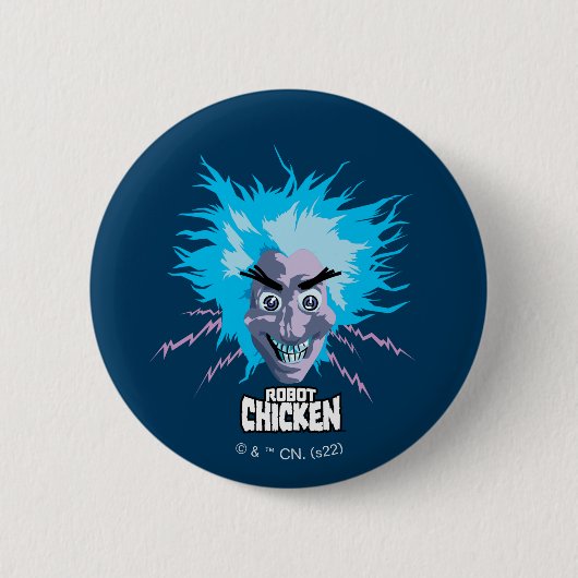 Robot Chicken Scientist Head Graphic Ronde Button 5,7 Cm (Voorkant)