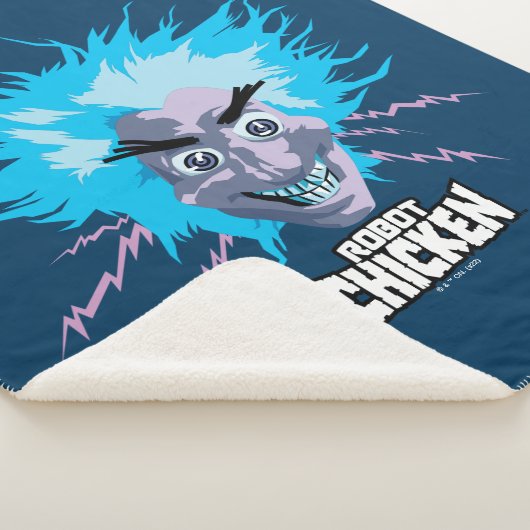 Robot Chicken Scientist Head Graphic Sherpa Deken (3/4)