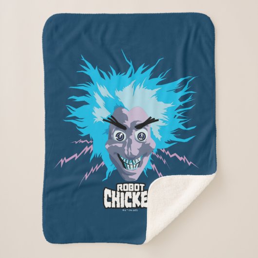 Robot Chicken Scientist Head Graphic Sherpa Deken (Voorkant)