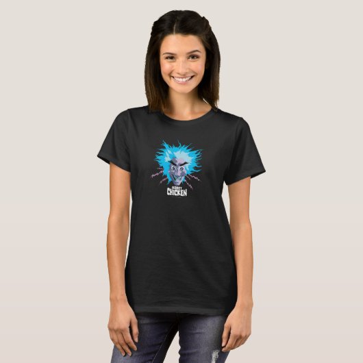 Robot Chicken Scientist Head Graphic T-shirt (Voorkant volledig)