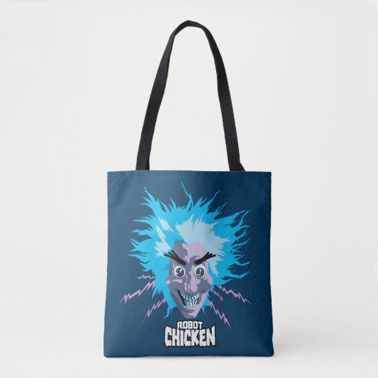 Robot Chicken Scientist Head Graphic Tote Bag (Voorkant)