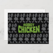 Robot Chicken Silhouette Pattern Briefkaart (Voorkant / Achterkant)