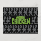 Robot Chicken Silhouette Pattern Briefkaart (Voorkant)