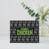 Robot Chicken Silhouette Pattern Briefkaart (Staand voorkant)