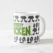 Robot Chicken Silhouette Pattern Grote Koffiekop (Voorkant rechts)