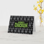Robot Chicken Silhouette Pattern Kaart (Gele Bloem)