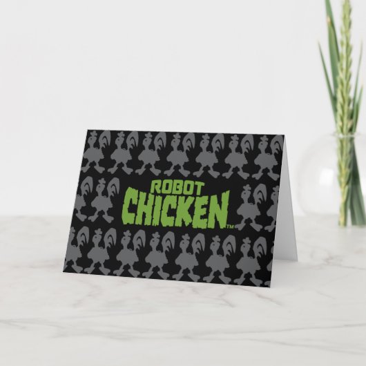 Robot Chicken Silhouette Pattern Kaart (Voorkant)