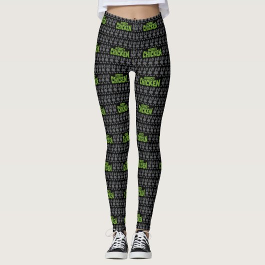 Robot Chicken Silhouette Pattern Leggings (Voorkant)