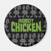 Robot Chicken Silhouette Pattern Magneet (Voorkant)