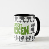 Robot Chicken Silhouette Pattern Mok (Voorkant rechts)