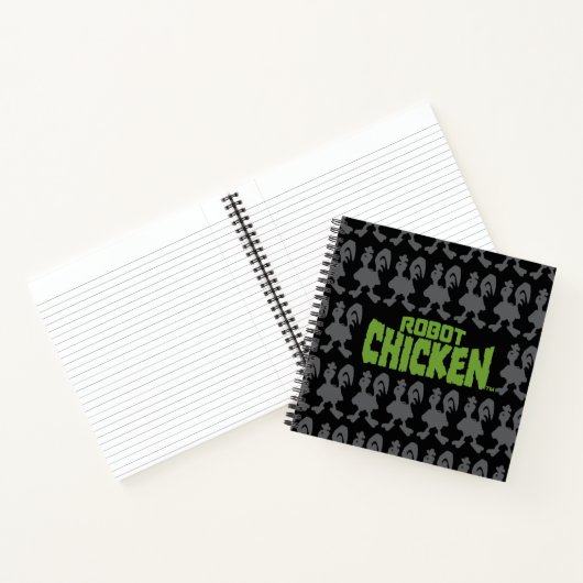 Robot Chicken Silhouette Pattern Notitieboek (Binnen)