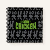 Robot Chicken Silhouette Pattern Notitieboek (Voorkant)