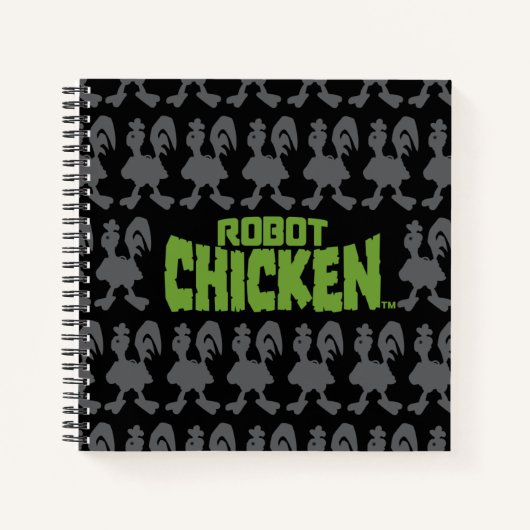 Robot Chicken Silhouette Pattern Notitieboek (Voorkant)