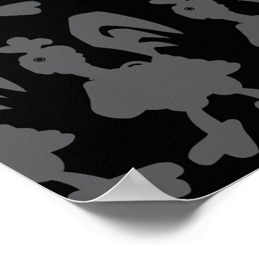 Robot Chicken Silhouette Pattern Poster (Hoek)