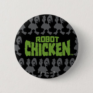 Robot Chicken Silhouette Pattern Ronde Button 5,7 Cm