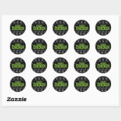Robot Chicken Silhouette Pattern Ronde Sticker (Vel)