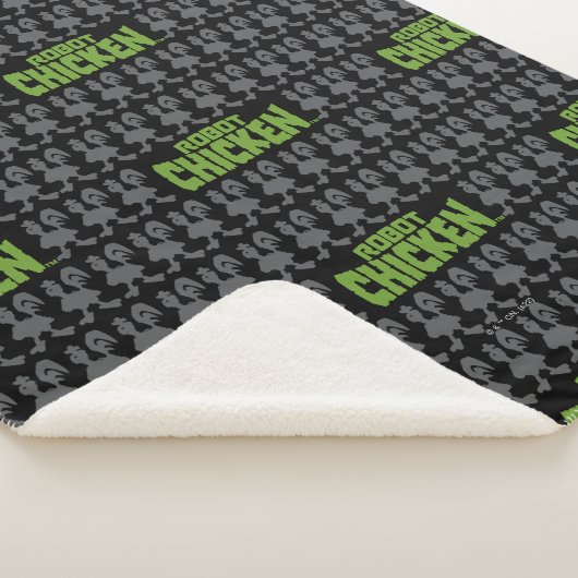 Robot Chicken Silhouette Pattern Sherpa Deken (3/4)