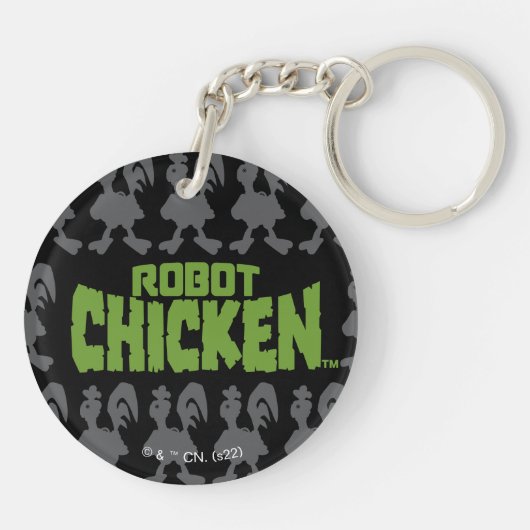 Robot Chicken Silhouette Pattern Sleutelhanger (Achterkant)