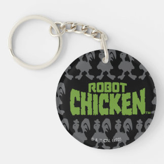 Robot Chicken Silhouette Pattern Sleutelhanger
