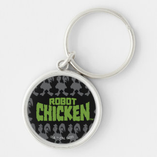 Robot Chicken Silhouette Pattern Sleutelhanger