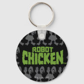 Robot Chicken Silhouette Pattern Sleutelhanger (Voorkant)