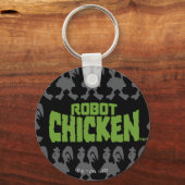 Robot Chicken Silhouette Pattern Sleutelhanger (Voorkant)