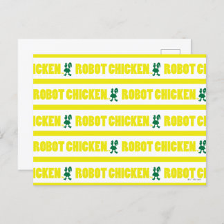 Robot Chicken Stripe Pattern Briefkaart