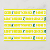 Robot Chicken Stripe Pattern Briefkaart (Voorkant)