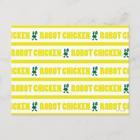 Robot Chicken Stripe Pattern Briefkaart (Voorkant)