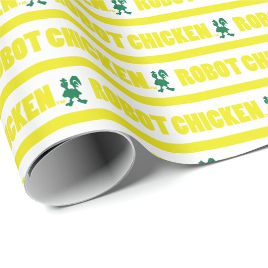 Robot Chicken Stripe Pattern Cadeaupapier (Rol Hoek)