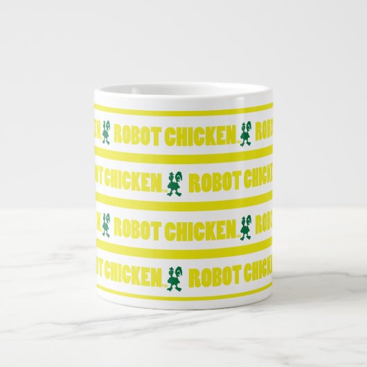 Robot Chicken Stripe Pattern Grote Koffiekop (Voorkant)