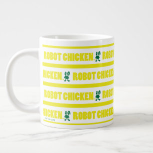 Robot Chicken Stripe Pattern Grote Koffiekop