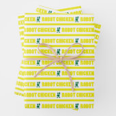 Robot Chicken Stripe Pattern Inpakpapier Vel (In situ)