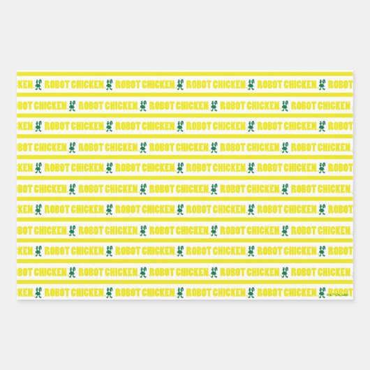 Robot Chicken Stripe Pattern Inpakpapier Vel (Voorkant)