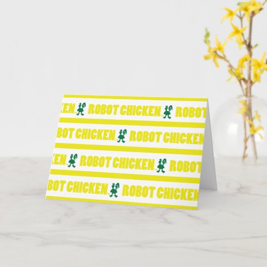Robot Chicken Stripe Pattern Kaart (Gele Bloem)