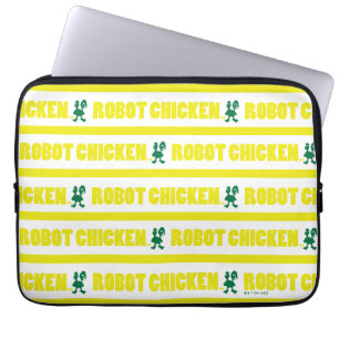 Robot Chicken Stripe Pattern Laptop Sleeve