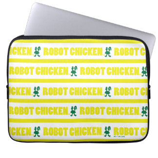 Robot Chicken Stripe Pattern Laptop Sleeve