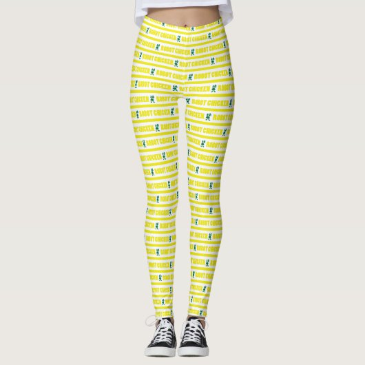 Robot Chicken Stripe Pattern Leggings (Voorkant)