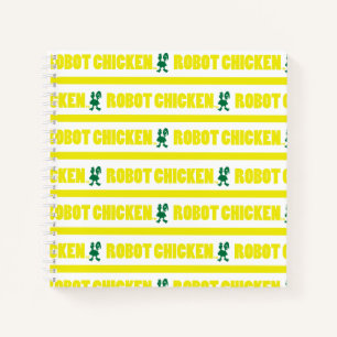 Robot Chicken Stripe Pattern Notitieboek