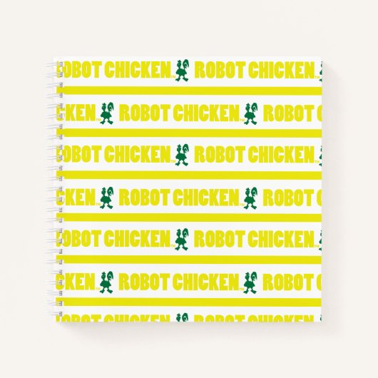 Robot Chicken Stripe Pattern Notitieboek (Voorkant)