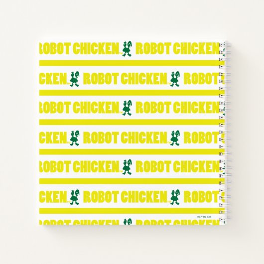 Robot Chicken Stripe Pattern Notitieboek (Achterkant)