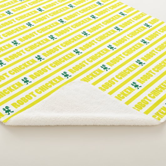 Robot Chicken Stripe Pattern Sherpa Deken (3/4)