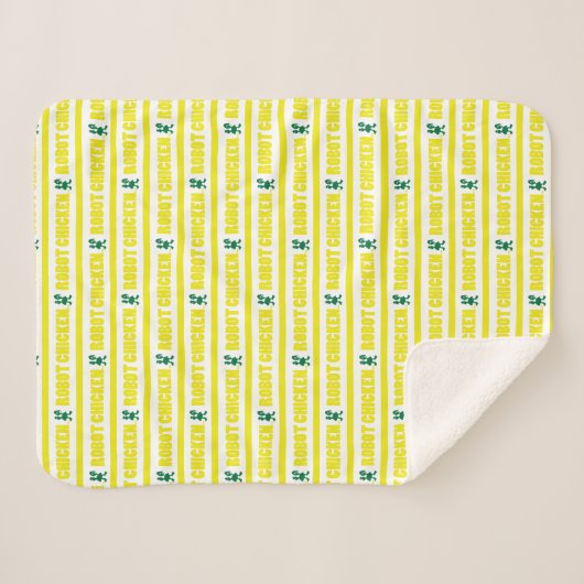 Robot Chicken Stripe Pattern Sherpa Deken (Voorkant (horizontaal))