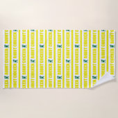 Robot Chicken Stripe Pattern Strandlaken (Voorkant)