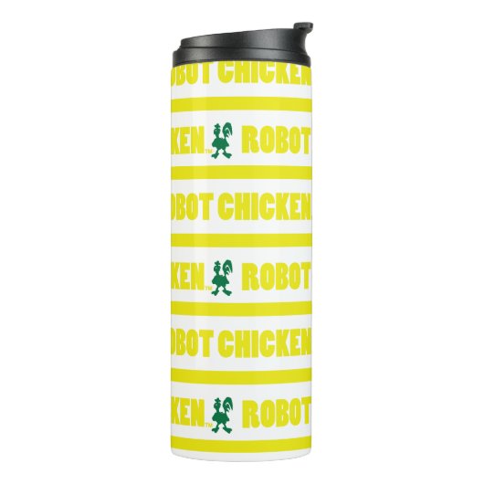 Robot Chicken Stripe Pattern Thermosbeker (Gedraaid links)